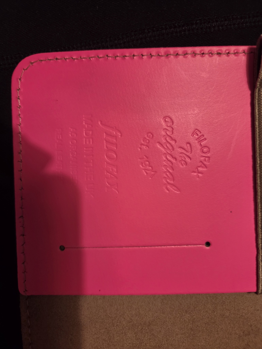 Filofax Hot Pink Leather Organizer Cover